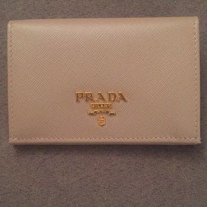 Prada saffiano leather card holder